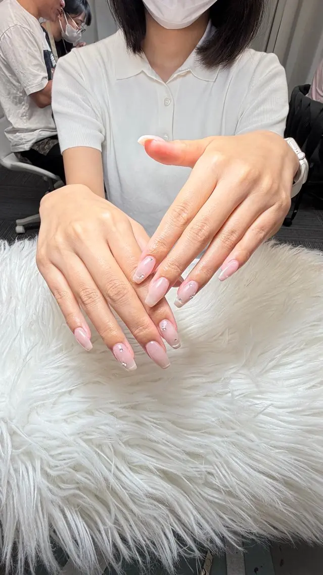 ネイル 長さ出し フレンチネイル グラデーション 韓国ネイル マグネットネイル ハンドネイル VB HEAVEN nailのネイルデザイン