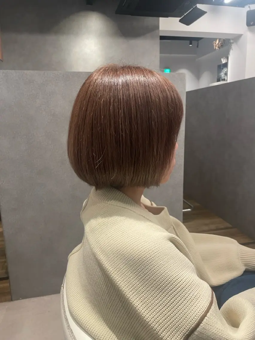 ミディアム カラー ヘアカラー 高石 乃愛のヘアスタイル