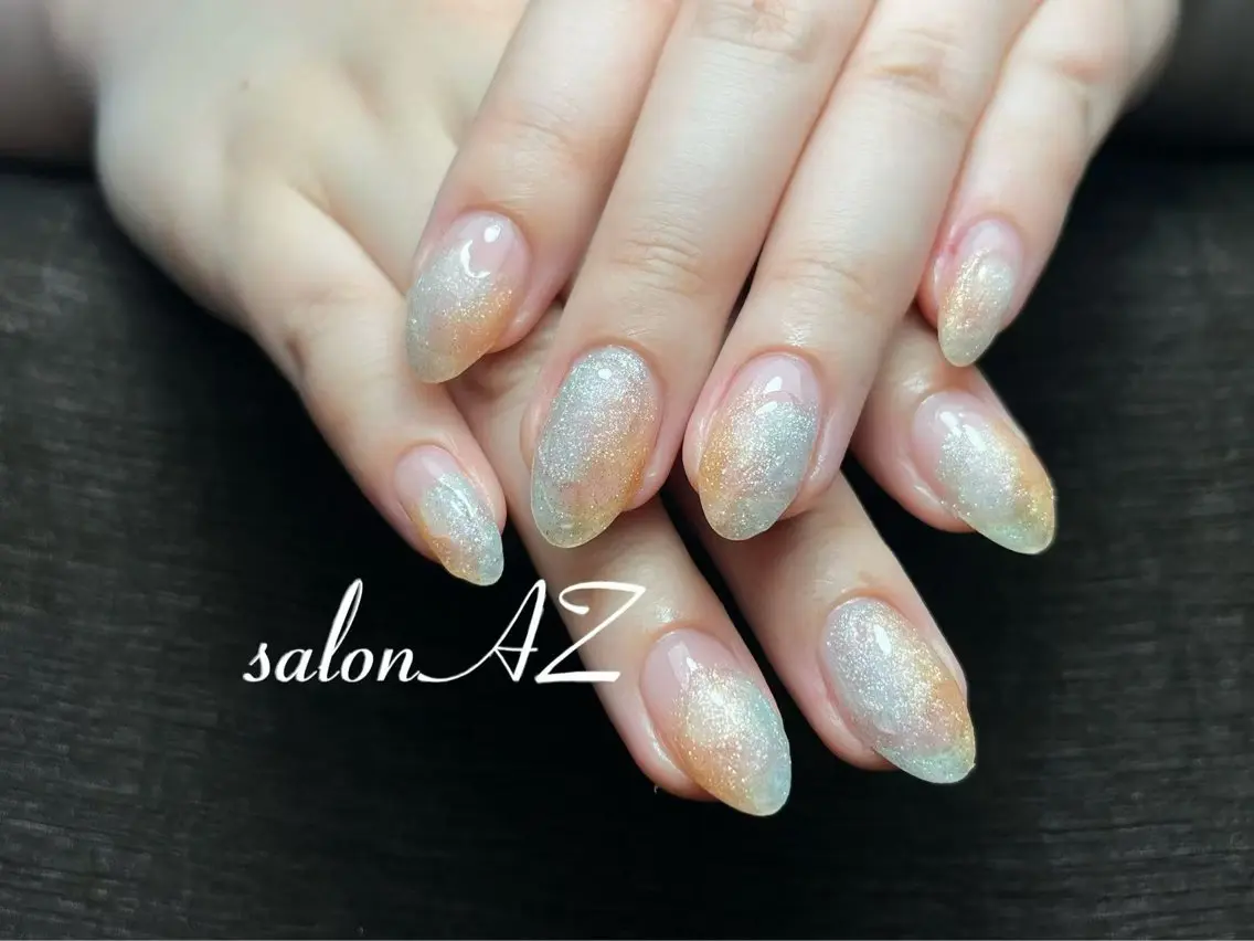 ネイル アートネイル 長さ出し フットネイル フレンチネイル ジェルネイル ハンドネイル salon AZのネイルデザイン