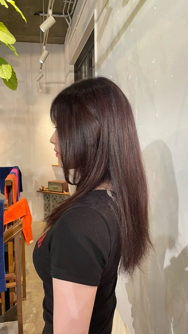 ロング カラー くま‪‪🤍透明感 🎀ナチュラルカラーのヘアスタイル