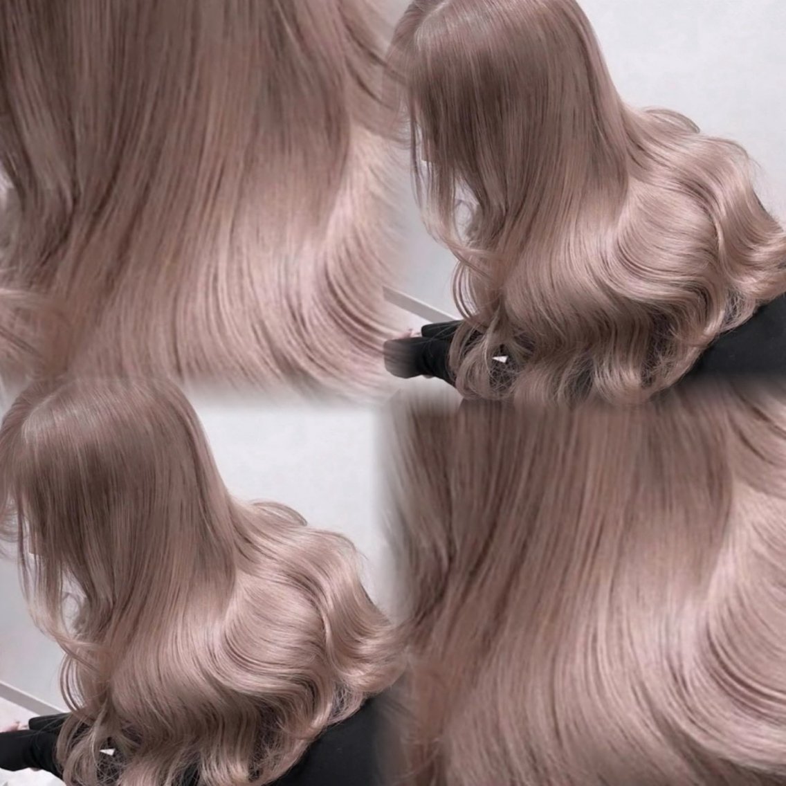 ロング カラー カット ヘアカラー トリートメント ヘアセット クルミ🤍推し活 🎀ピンクカラーのヘアスタイル