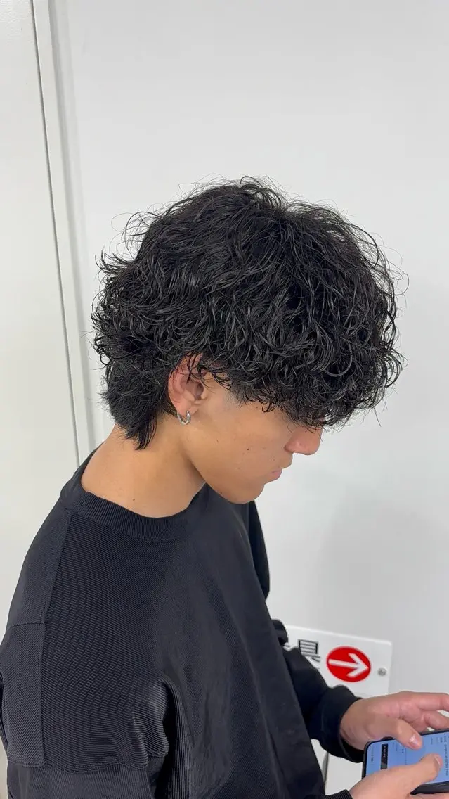 ショート パーマ メンズ カット パーマ 名古屋メンズパーマ /松井生のヘアスタイル