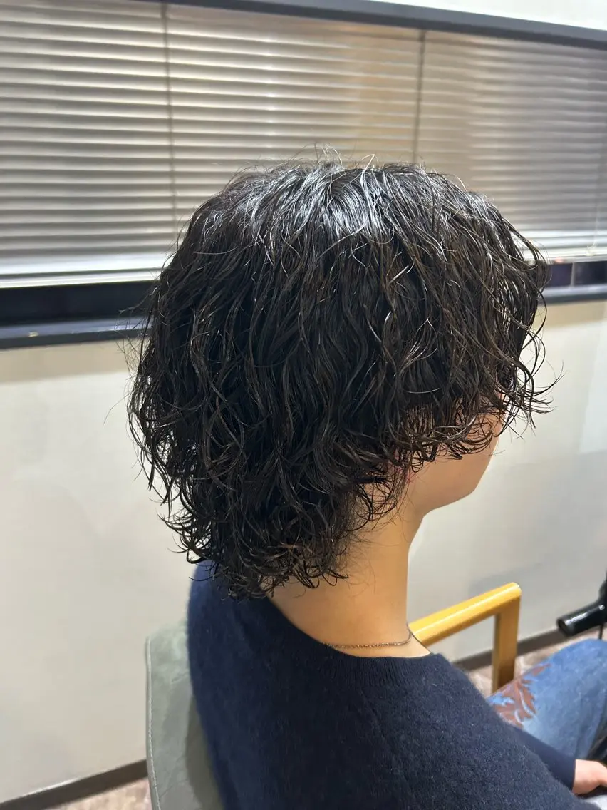 ミディアム パーマ ヘアアレンジ メンズ カット パーマ HRK1st RYOKIのヘアスタイル