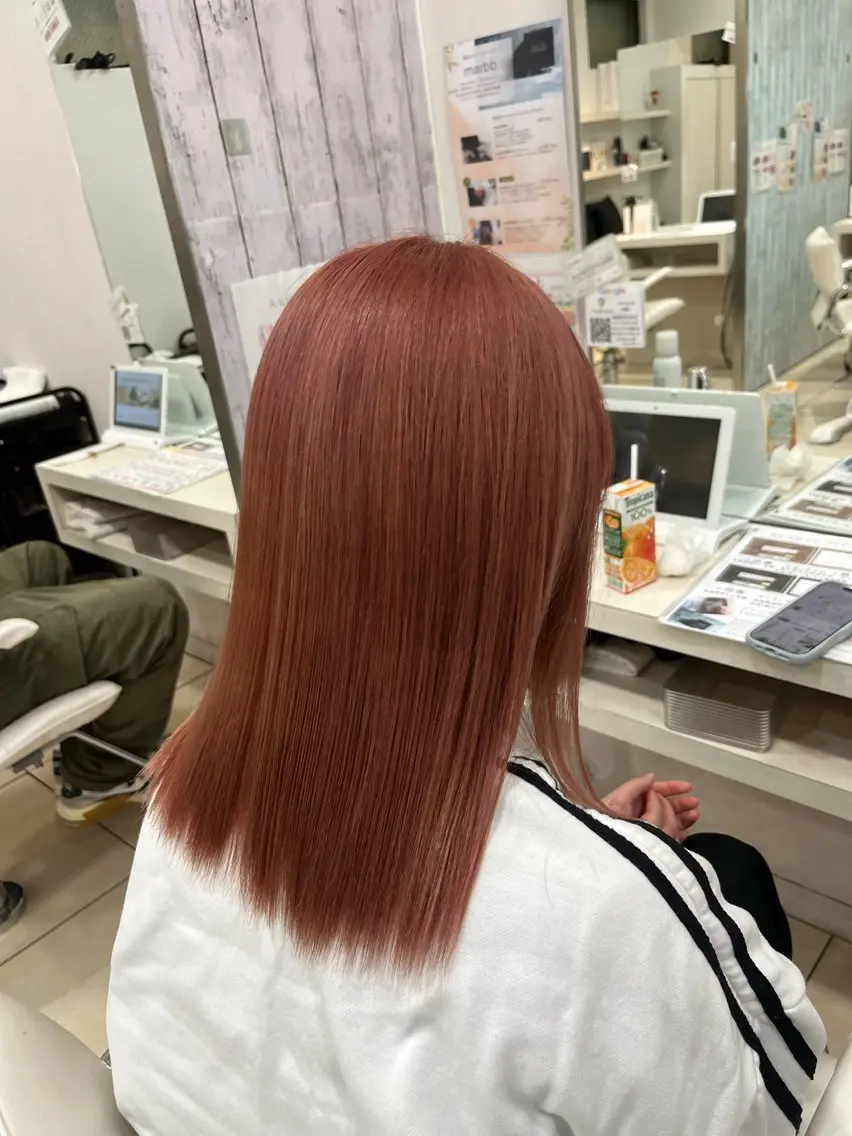 セミロング カラー ベージュカラー ブリーチ ピンクカラー ピンクベージュ 髪質改善 ヘアカラー 🤎ベージュカラー/ 髪質改善/山岸🤎のヘアスタイル