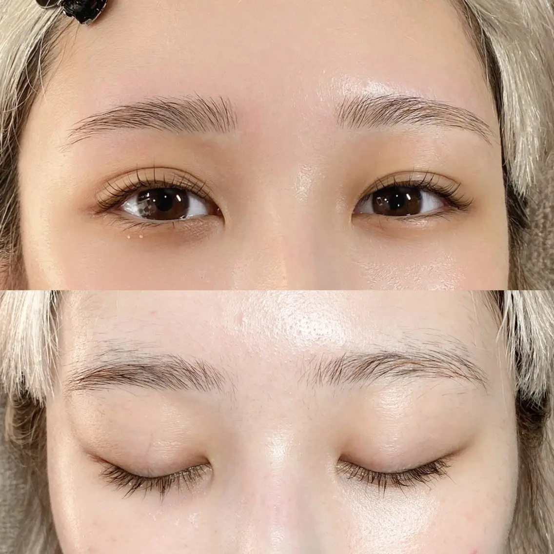 アイブロウWAX➕まつ毛パーマ💕エクステオフ(シングルエクステ通常グルー)のみ無料付きの写真