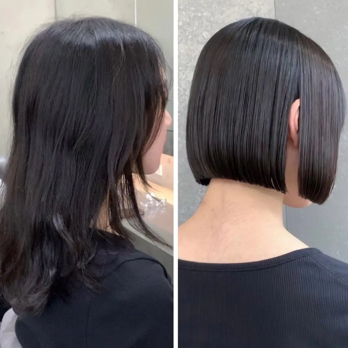 ショート ボブ 縮毛矯正 盛れる顔まわりカット 髪質改善/渋谷/れんのヘアスタイル