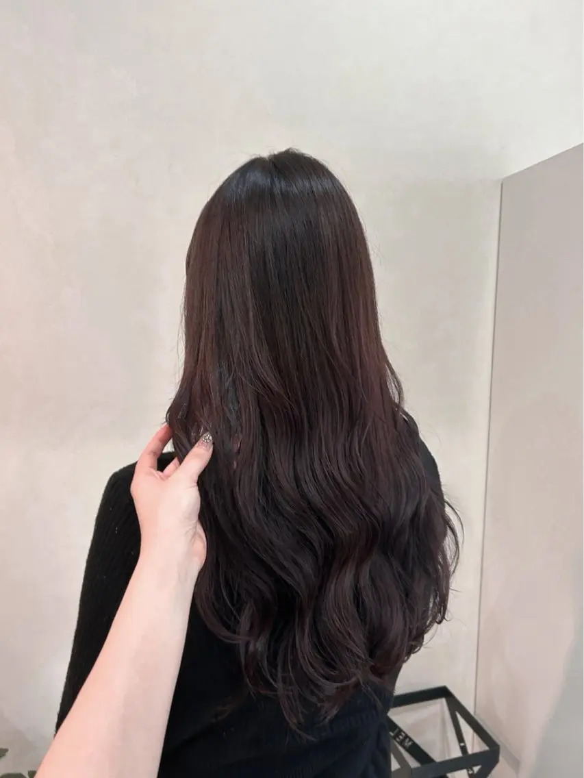 カラーモデル募集中!艶々暖色カラー+3stepトリートメント【ブリーチ、リタッチ不可】毛先までの全体カラー❣️の写真