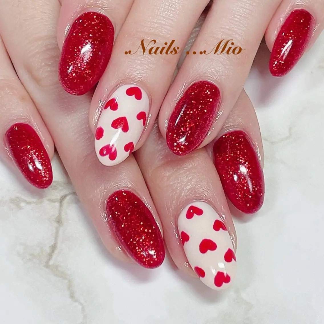 ネイル ジェルネイル ハート .Nails Mio 赤羽西ネイルサロンのネイルデザイン