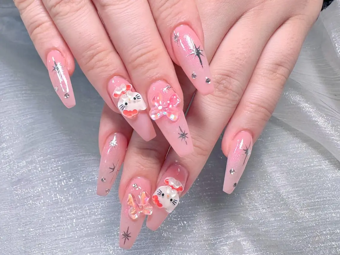 ネイル ハンドネイル 🎀鈴音🎀 ワンホンネイルのネイルデザイン