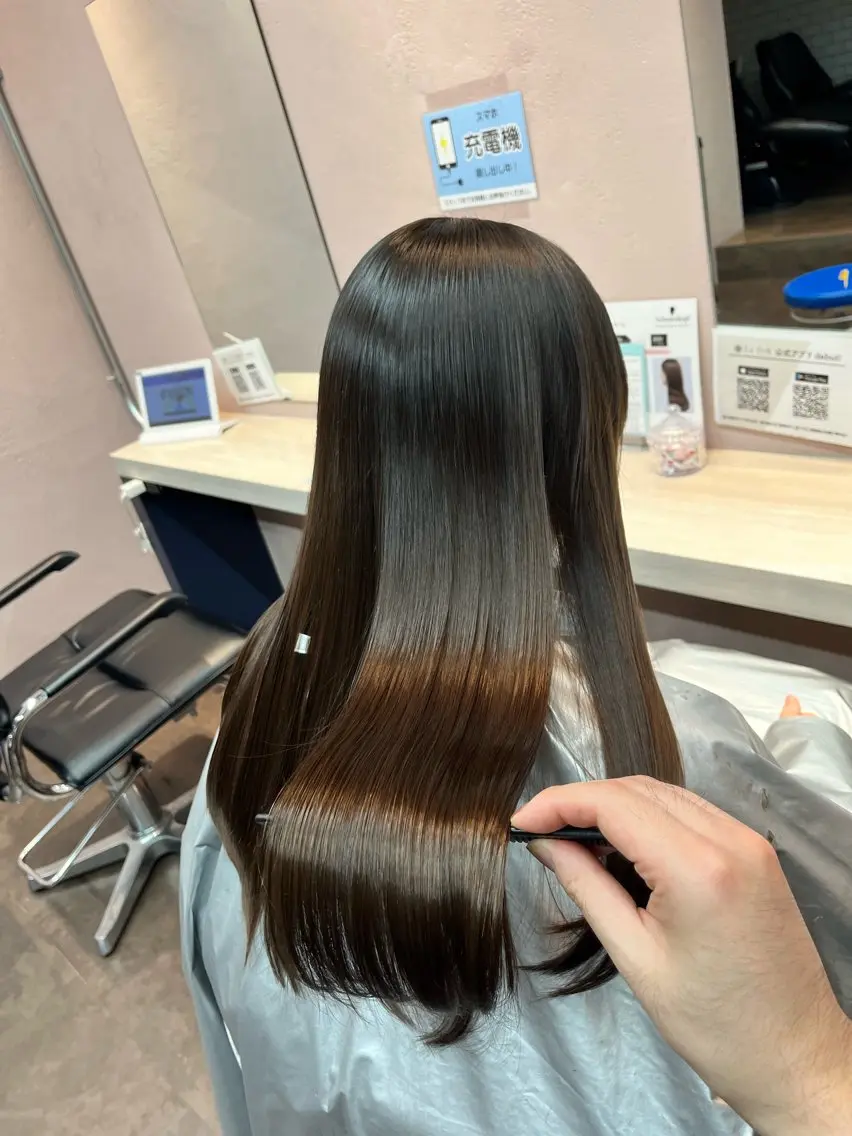 ロング カラー カット ヘアカラー トリートメント 宮下 浩一のヘアスタイル