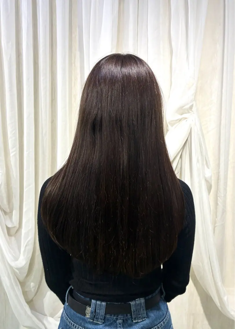 セミロング パーマ 縮毛矯正 🌟小出 倫花🌟 艶カラー/カットのヘアスタイル