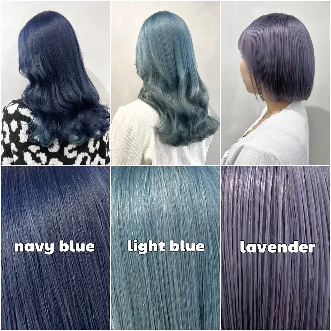 ミディアム カラー ブルーカラー ラベンダーカラー ネイビーカラー 🩵ブリーチカラー MIORI🩵のヘアスタイル