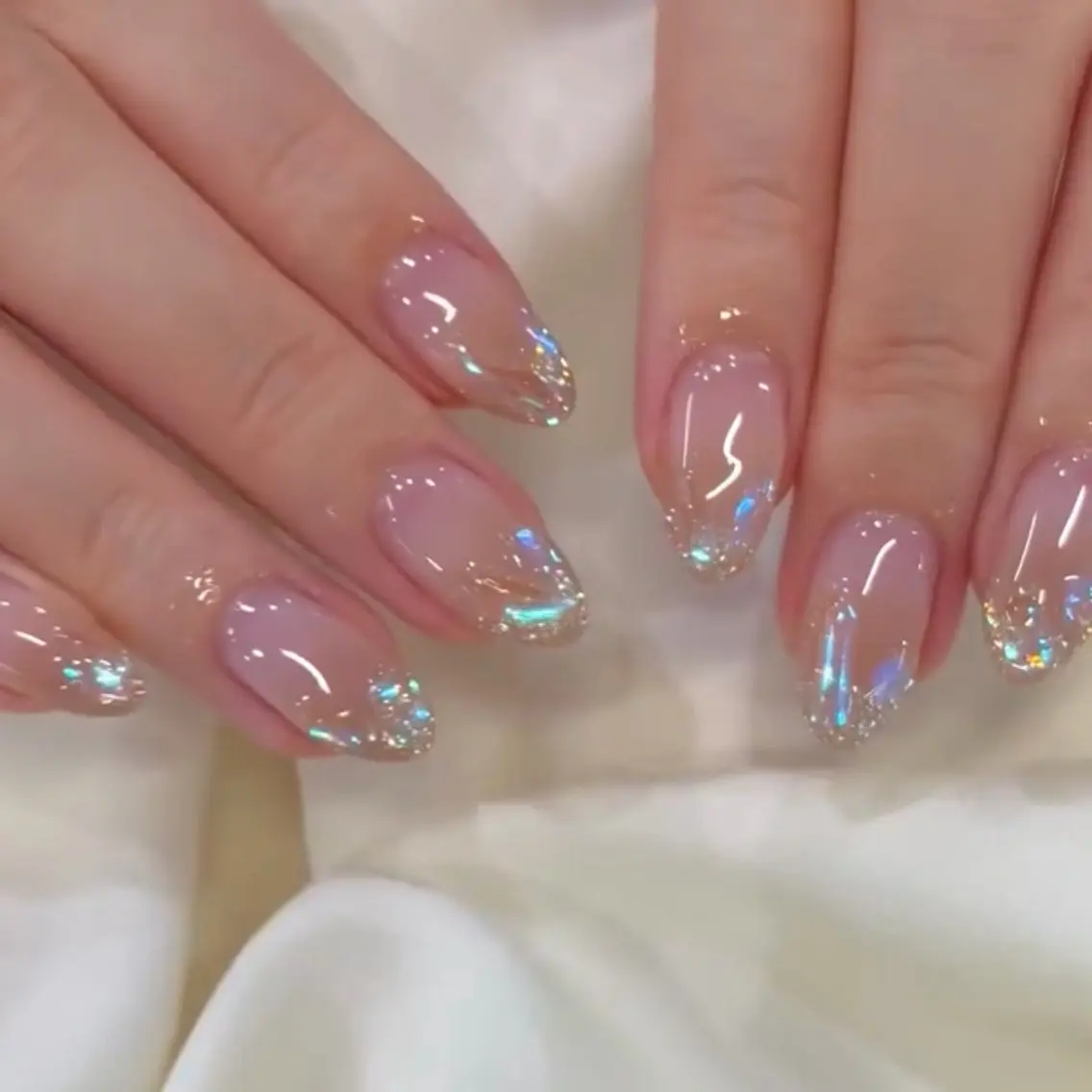 ネイル 氷ネイル・うるうるネイル ストーンネイル ハンドネイル 韓国ネイル 新大久保 💅Ayumiのネイルデザイン