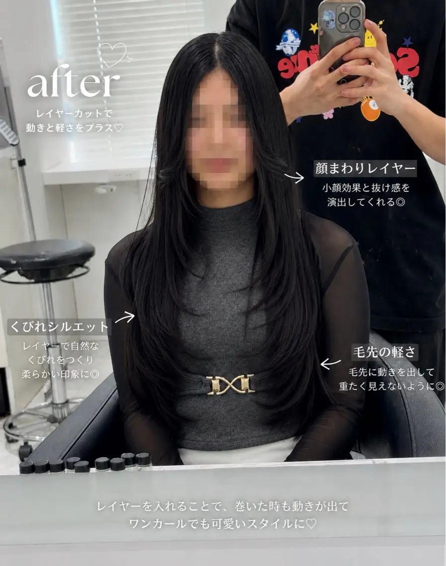 ロング ヘアアレンジ レイヤーカット ロング 透明感カラー♠️ TAKUMIのヘアスタイル