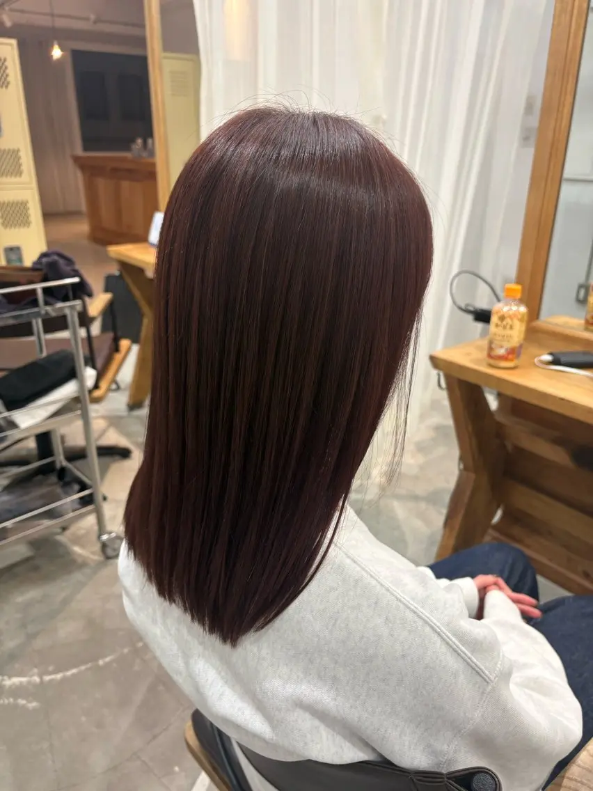 ミディアム カット 金山/森心乃 カット ブリーチモデル募集中のヘアスタイル