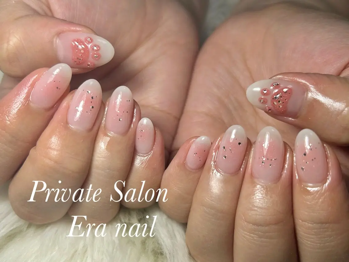 ネイル チークネイル ハンドネイル Era nailのネイルデザイン