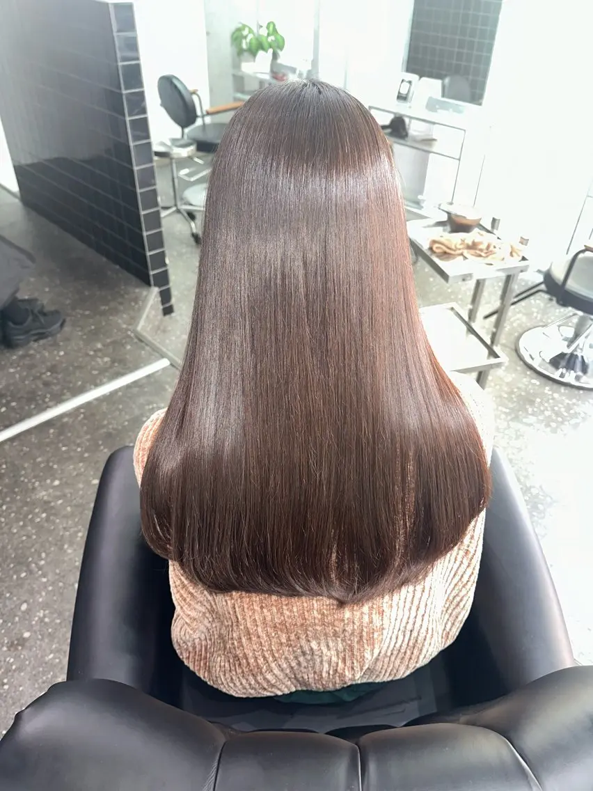 ロング パーマ カット 縮毛矯正 トリートメント 髪質改善⭐️縮毛矯正 中野⭐️Rinaのヘアスタイル
