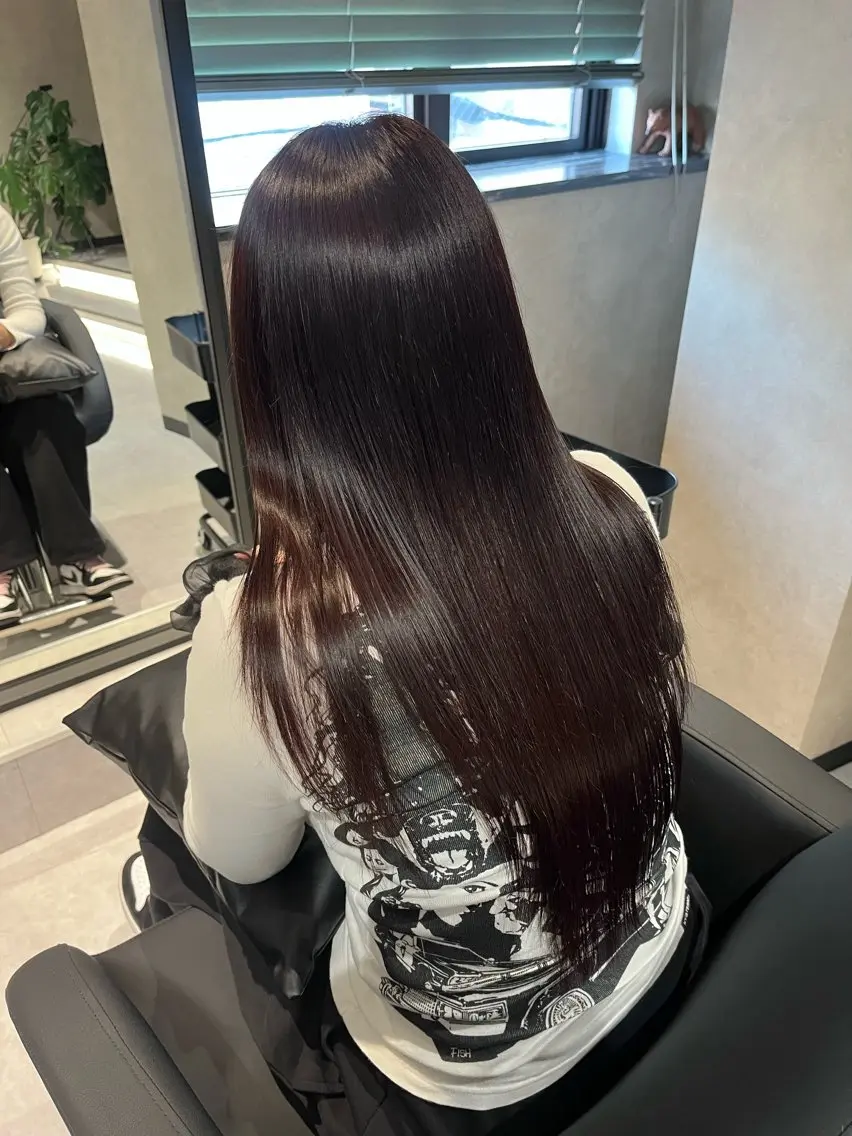 ロング カラー 透明感カラー 髪質改善 縮毛矯正 《.Xian》ナツミ /ボブ/顔周りカットのヘアスタイル