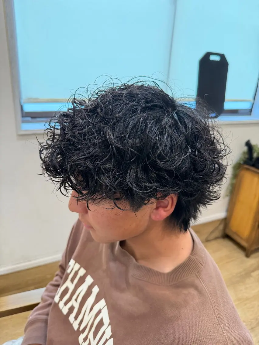 メンズ スペインカール カット パーマ メンズ指名多数 ✂︎松本明日翔のヘアスタイル