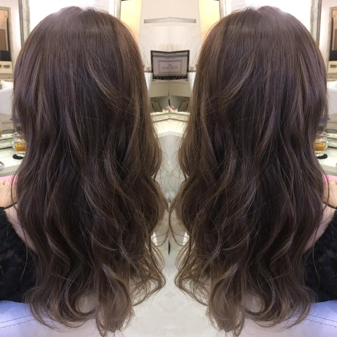 セミロング ロング カラー 髪質改善 中川 翔のヘアスタイル