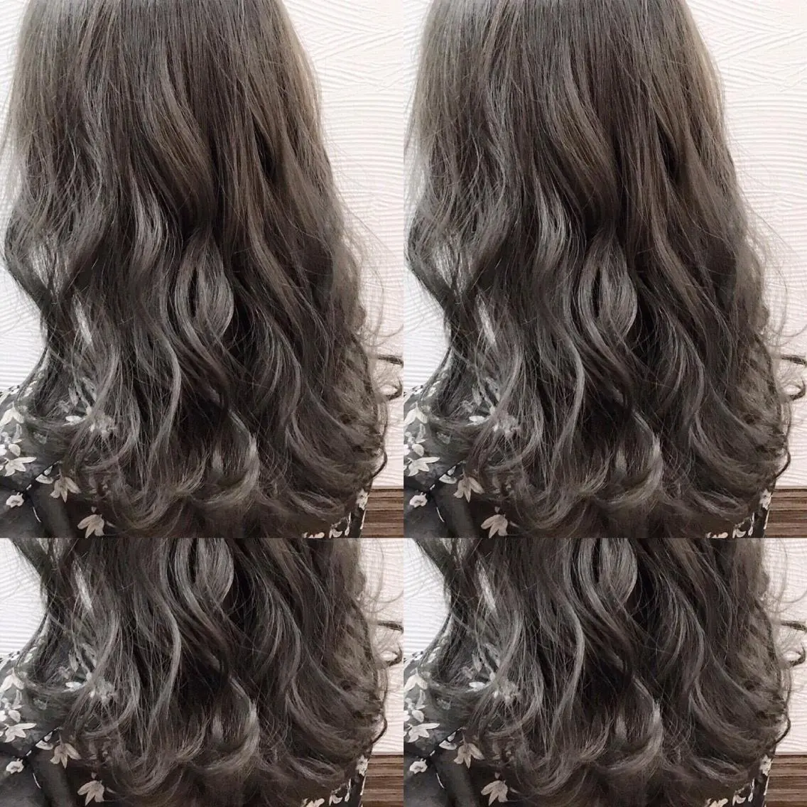ロング カラー アッシュ バレイヤージュ ダークシルバー シルバー シルバーアッシュ ✖️リーアキト LEEAKITO✖️のヘアスタイル