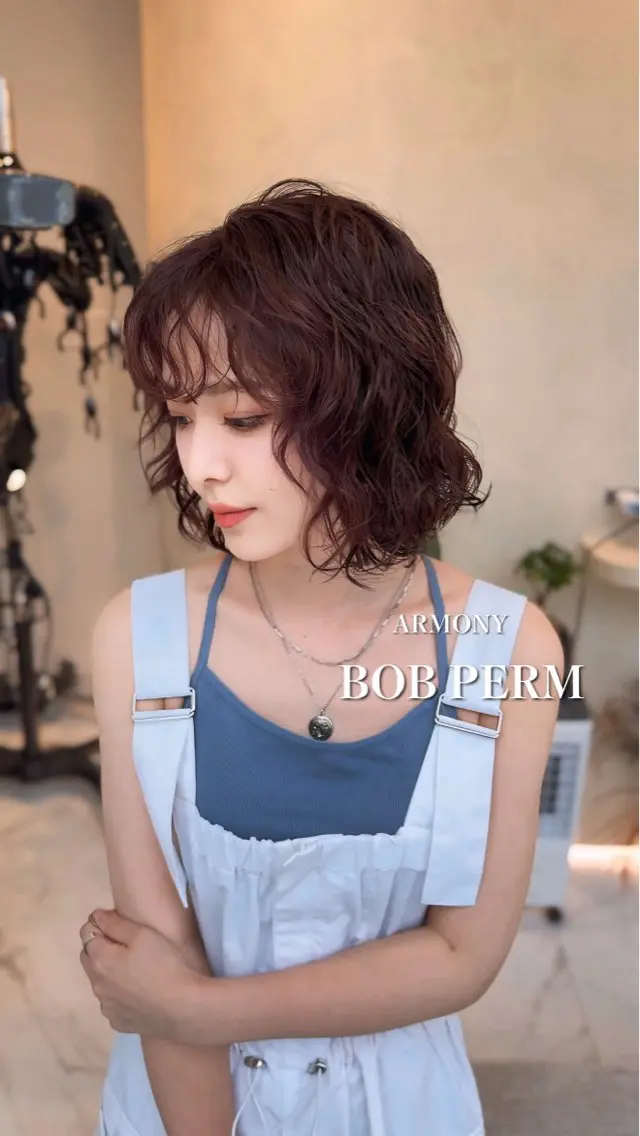 ショート パーマ ボブ 髪質改善 RYOのヘアスタイル