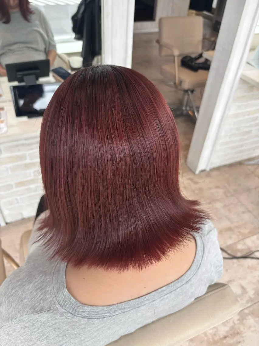 カラー ブリーチ ブラウンカラー ブリーチなしカラー ピンクカラー 📍奈良/ 佐藤有哉のヘアスタイル