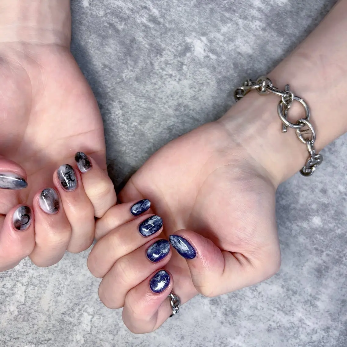 ネイル オーロラネイル ドット フットネイル 氷ネイル・うるうるネイル キラキラネイル ハンドネイル Lance nailのネイルデザイン
