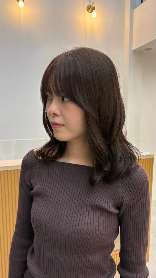 カラー ブラウンカラー ヘアカラー 齋藤 そらのヘアスタイル