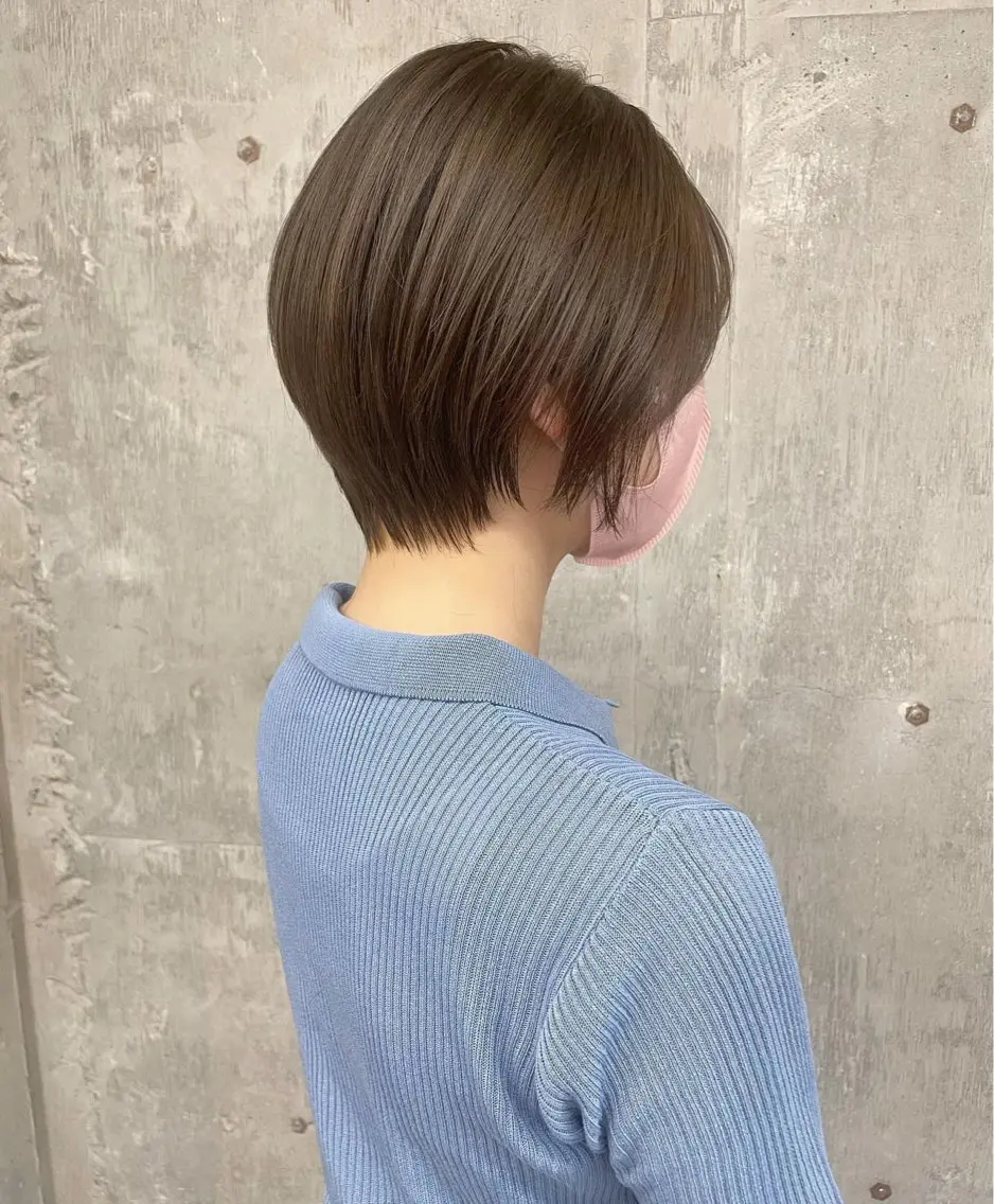 ショート カラー ベージュカラー ショートヘア カット トリートメント 髪質改善カラー🦋 レイヤー/ナカネのヘアスタイル