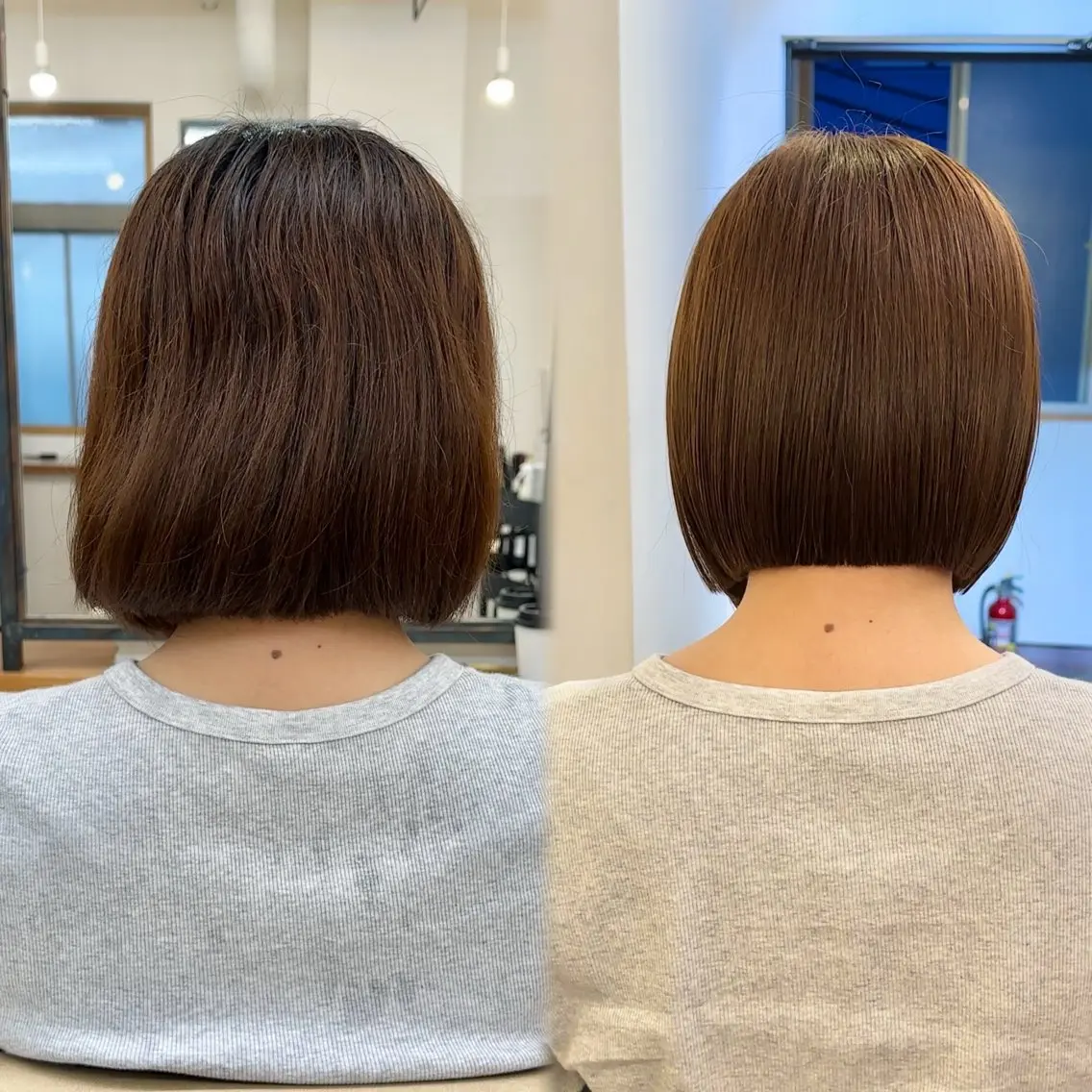 ショート ボブ 縮毛矯正 カット 縮毛矯正 似合わせボブ/縮毛 /ハイトーン/ひさとのヘアスタイル