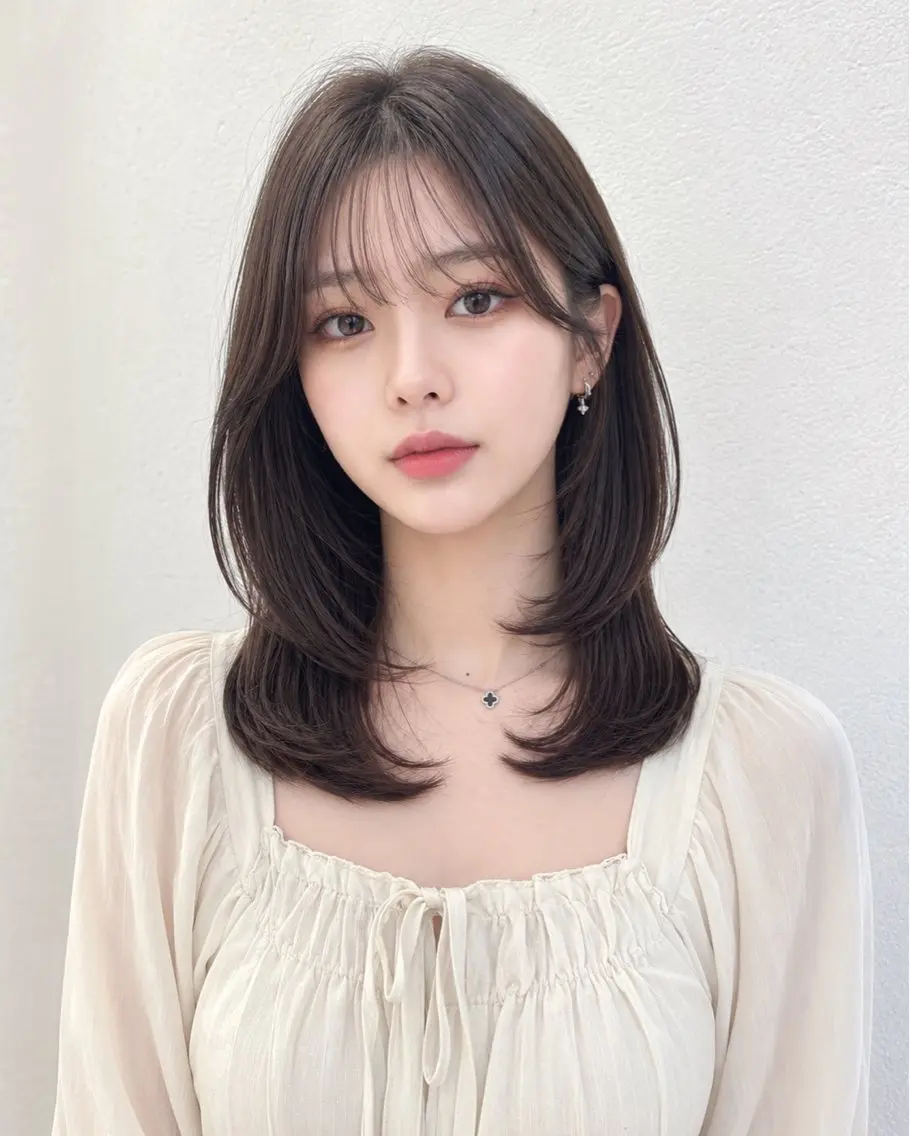 ミディアム カラー カット ヘアカラー トリートメント モテ🤍トレンドヘア /新宿/ワカナのヘアスタイル