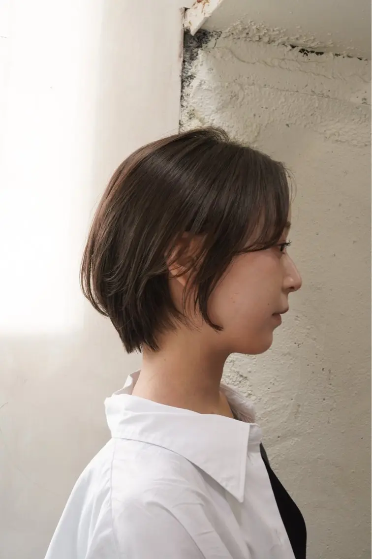 ショート カラー 小顔ショート🏅/ 透明感カラー/みらいのヘアスタイル