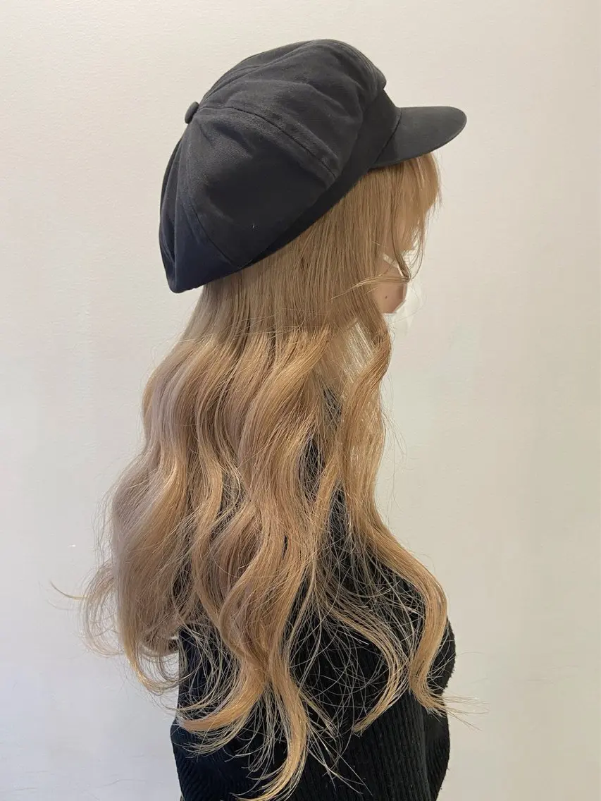 ロング カラー ヘアアレンジ ハイトーンカラー 韓国風ヘア 天神レイヤーカット No.1💖マユカのヘアスタイル