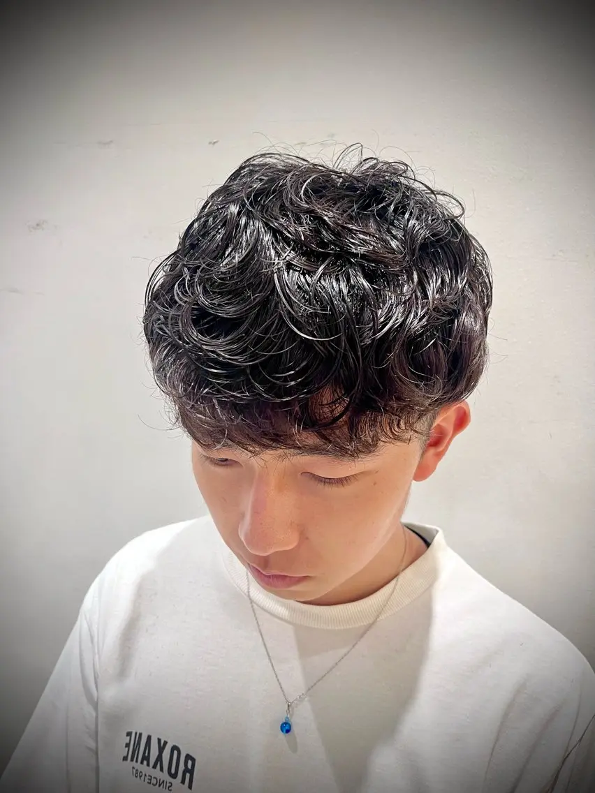 パーマ メンズ メンズパーマ ニュアンスパーマ 🟦メンズ特化🟦 たかしま　あさひのヘアスタイル