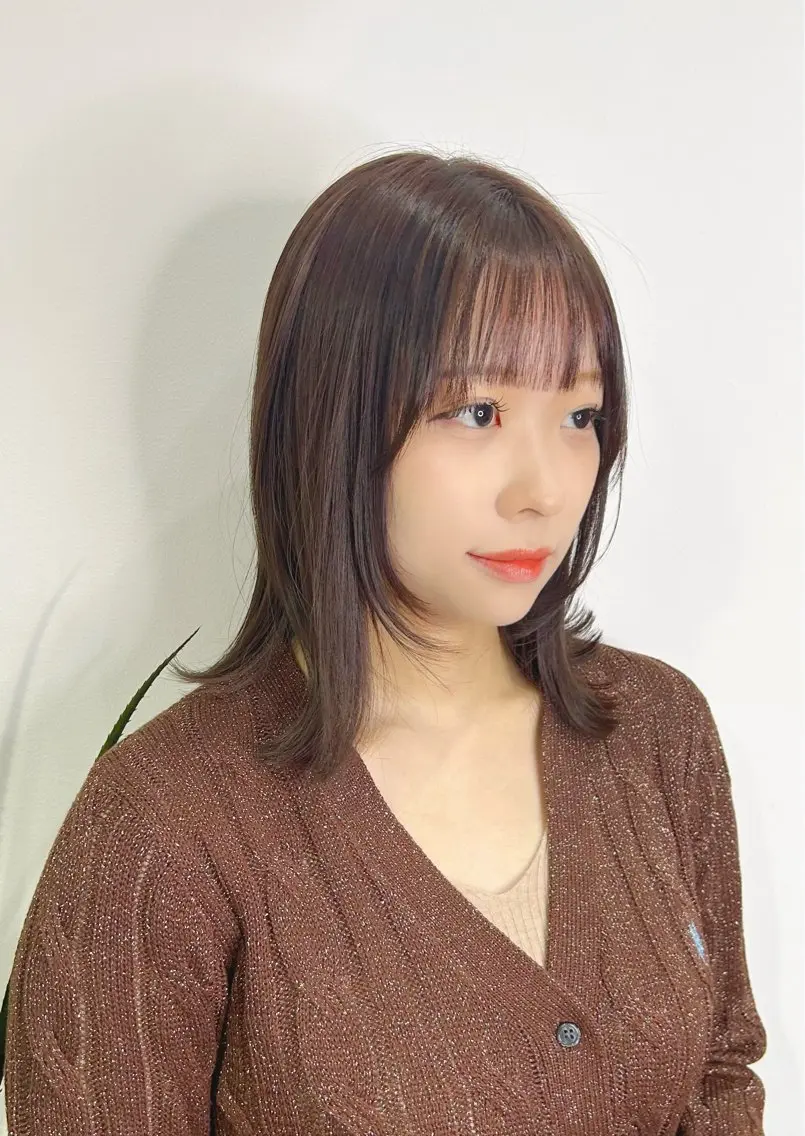 【2回目の方】暖色系ワンカラー＋カットの写真