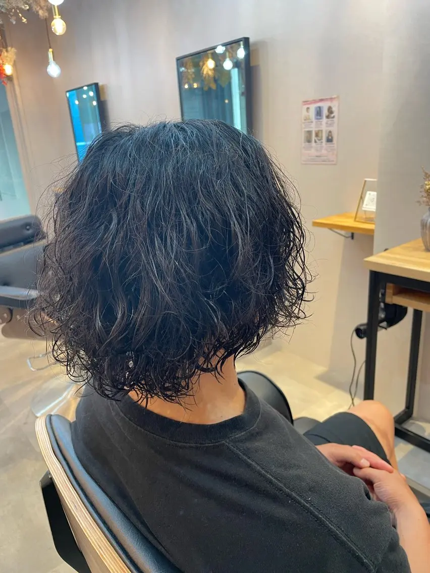 ミディアム パーマ ミディアムパーマ スパイラルパーマ カット パーマ 【メンズ特化】渡部 京弘/パーマのヘアスタイル