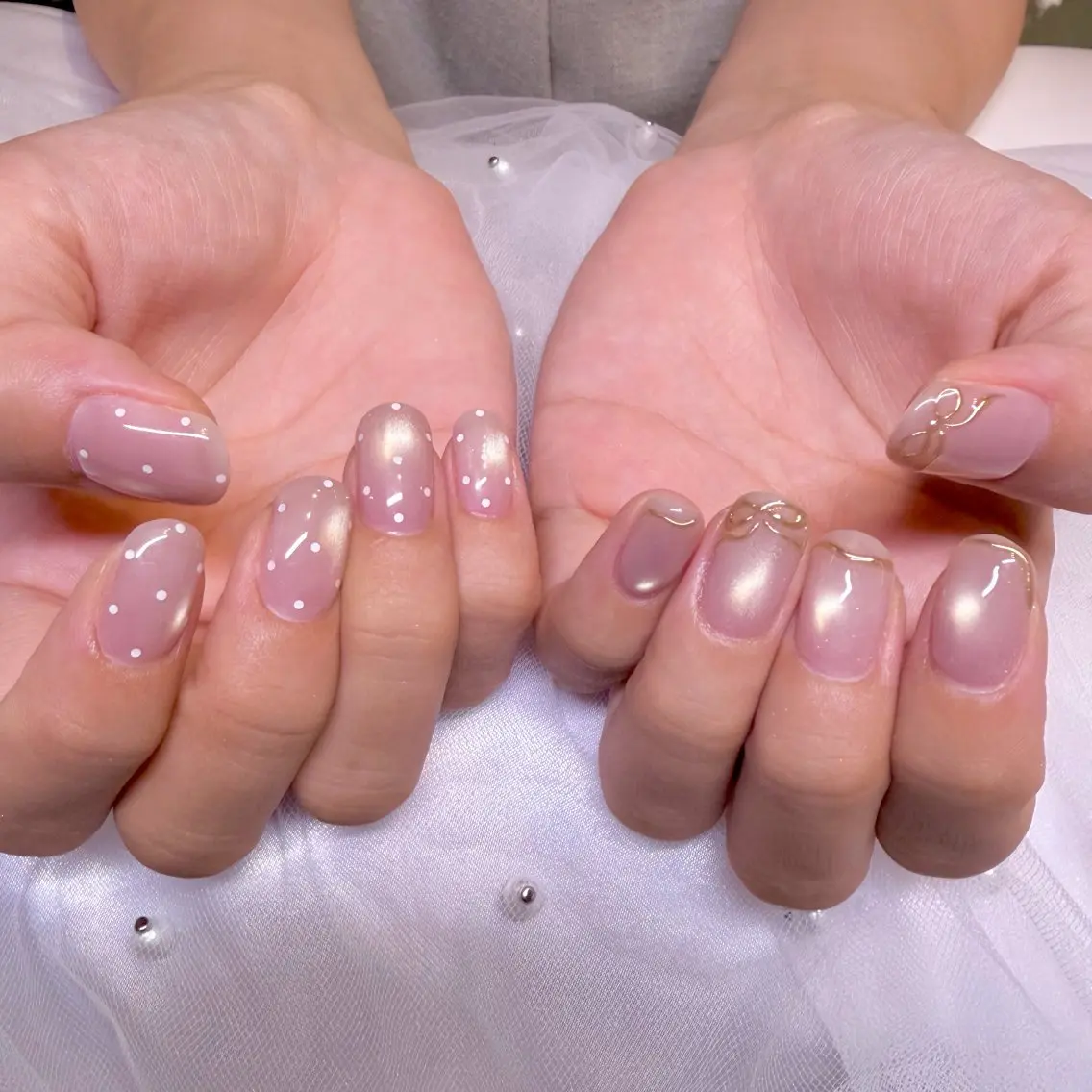 ネイル ガーリー ハンドネイル nail salon e'mu💐のネイルデザイン