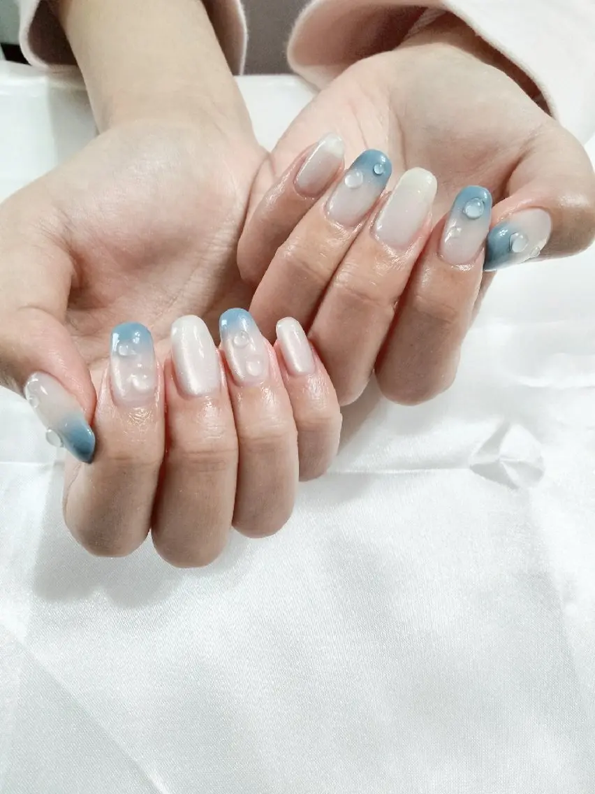 ネイル グラデーション マグネットネイル ハンドネイル ハンドケア Beaubie nailサロンのネイルデザイン