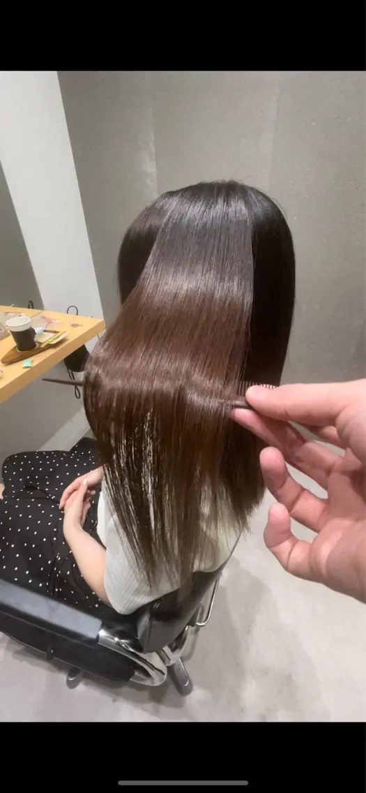 セミロング 髪質改善 トリートメント トリートメント ヘッドスパ 髪質改善ヘアケア 艶髪特化/上田のヘアスタイル