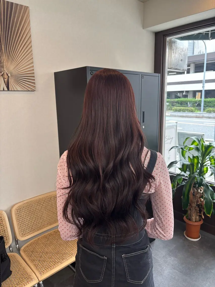 ロング カラー ヘアカラー トリートメント 大野 桃果のヘアスタイル
