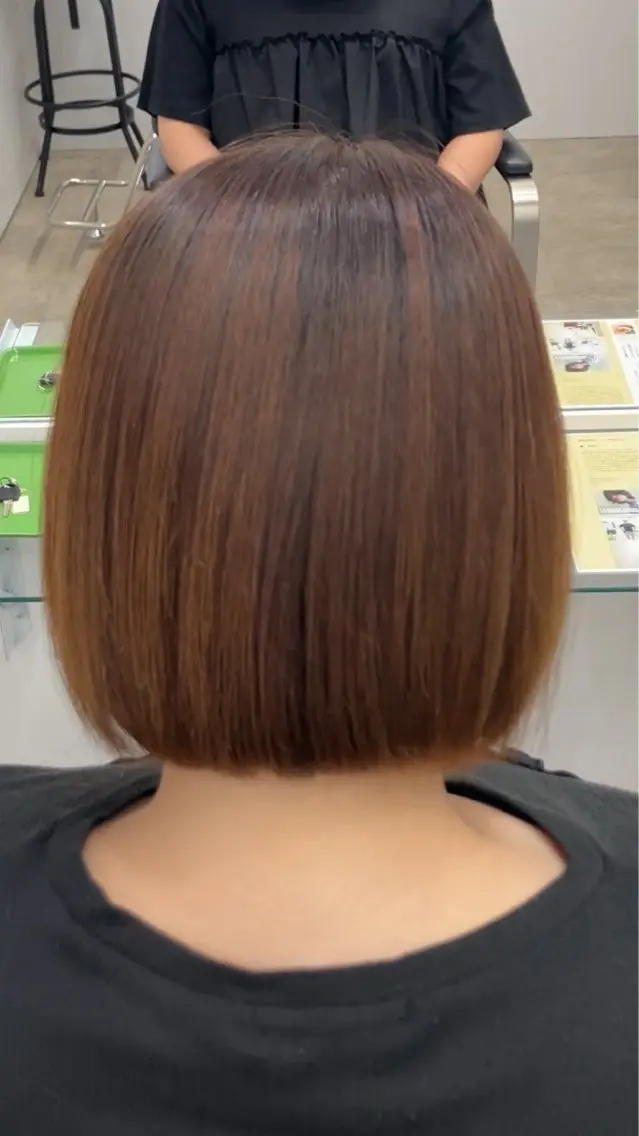 ショート ボブ カット ヘアカラー 落合孝臣/新潟駅南 /髪質改善のヘアスタイル