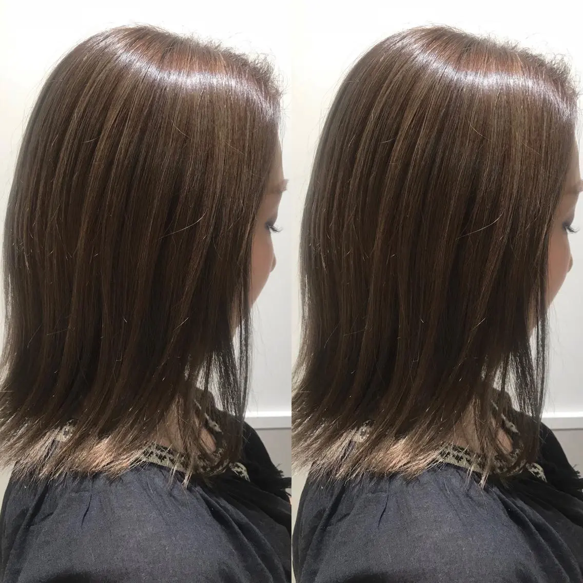 ミディアム カラー 小栗 麻衣のヘアスタイル