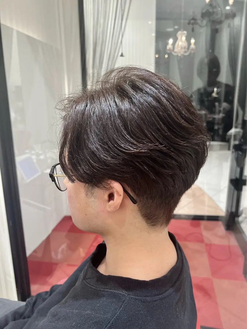 パーマ メンズ フェザーパーマ メンズパーマ 松原 梨華のヘアスタイル