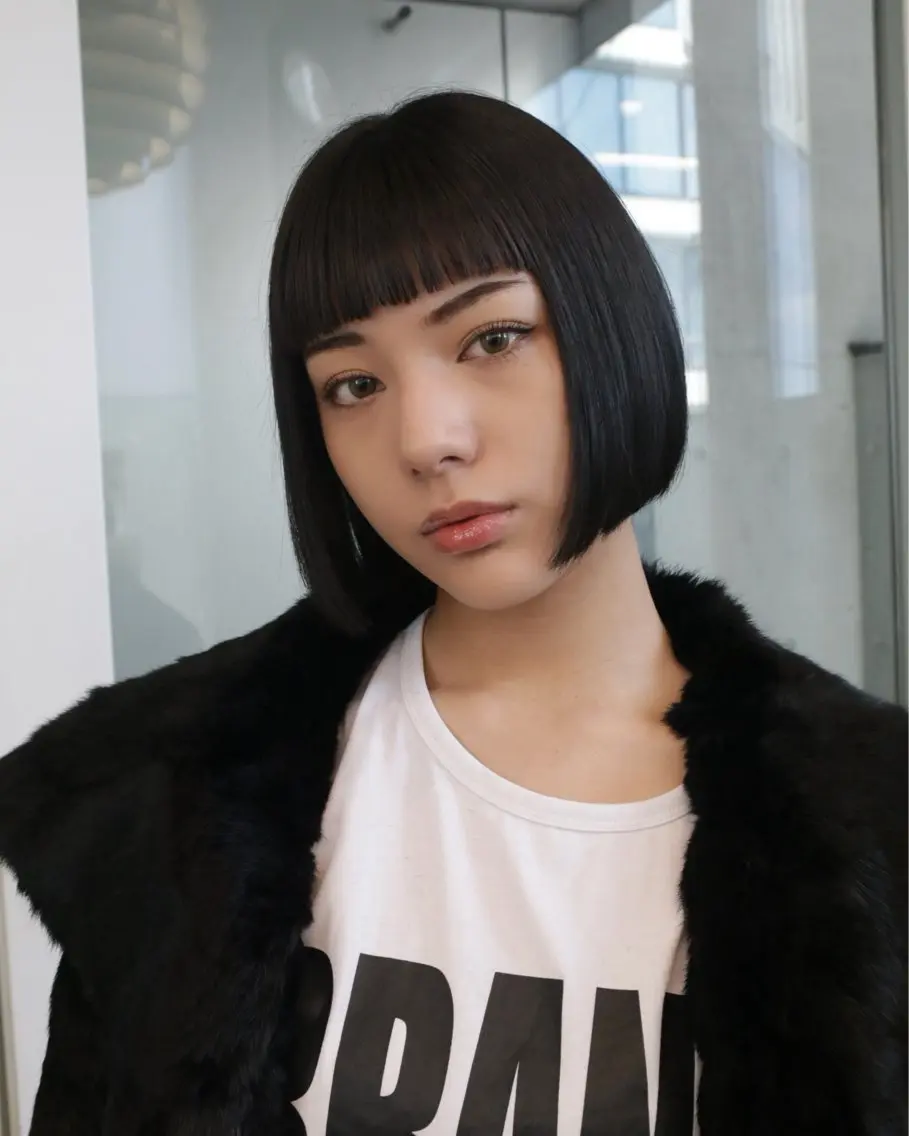 ショート カラー 切りっぱなしボブ ボブ ハッシュカット/ハイ トーン/HIROKIのヘアスタイル