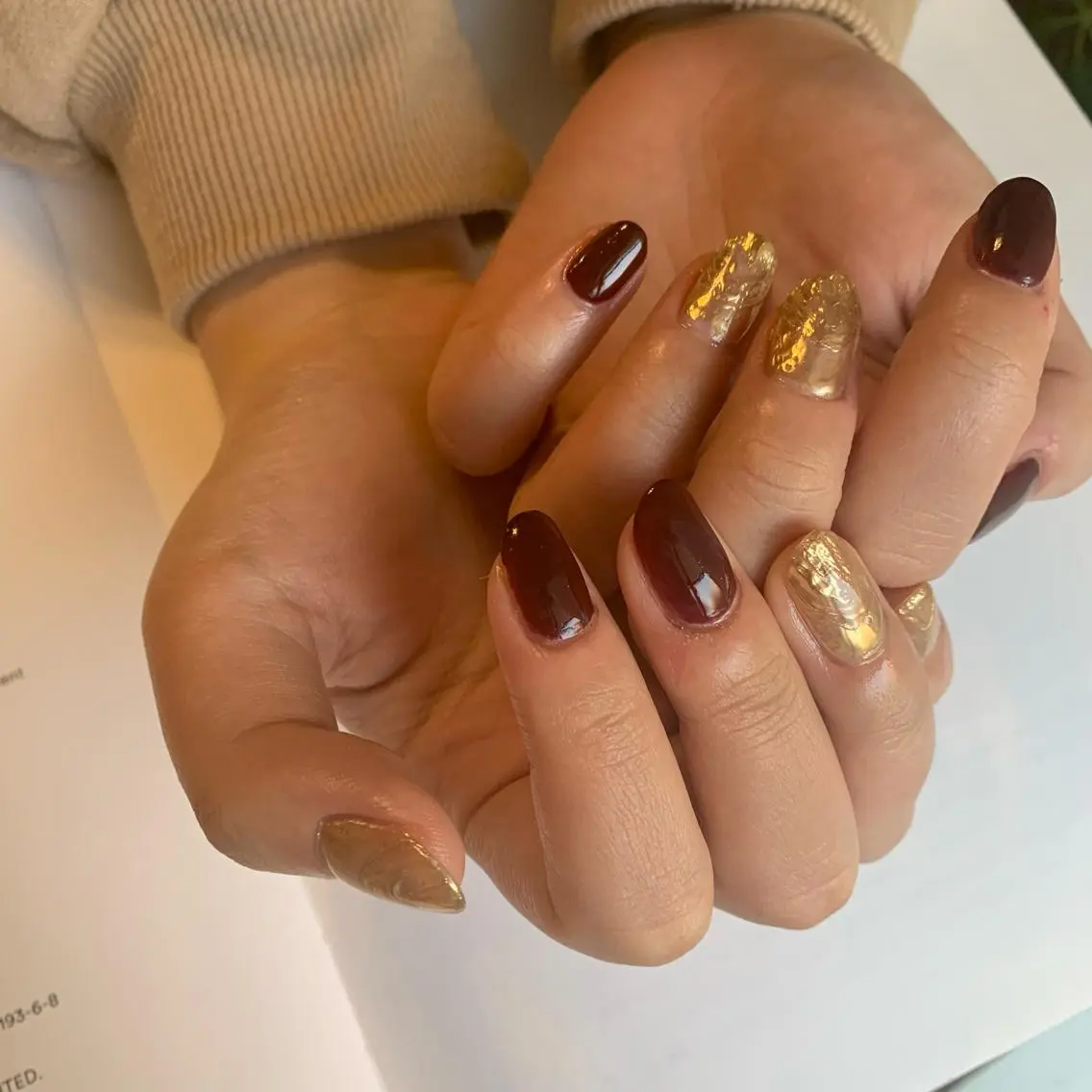 ネイル ボルドー cocoro nail salonのネイルデザイン