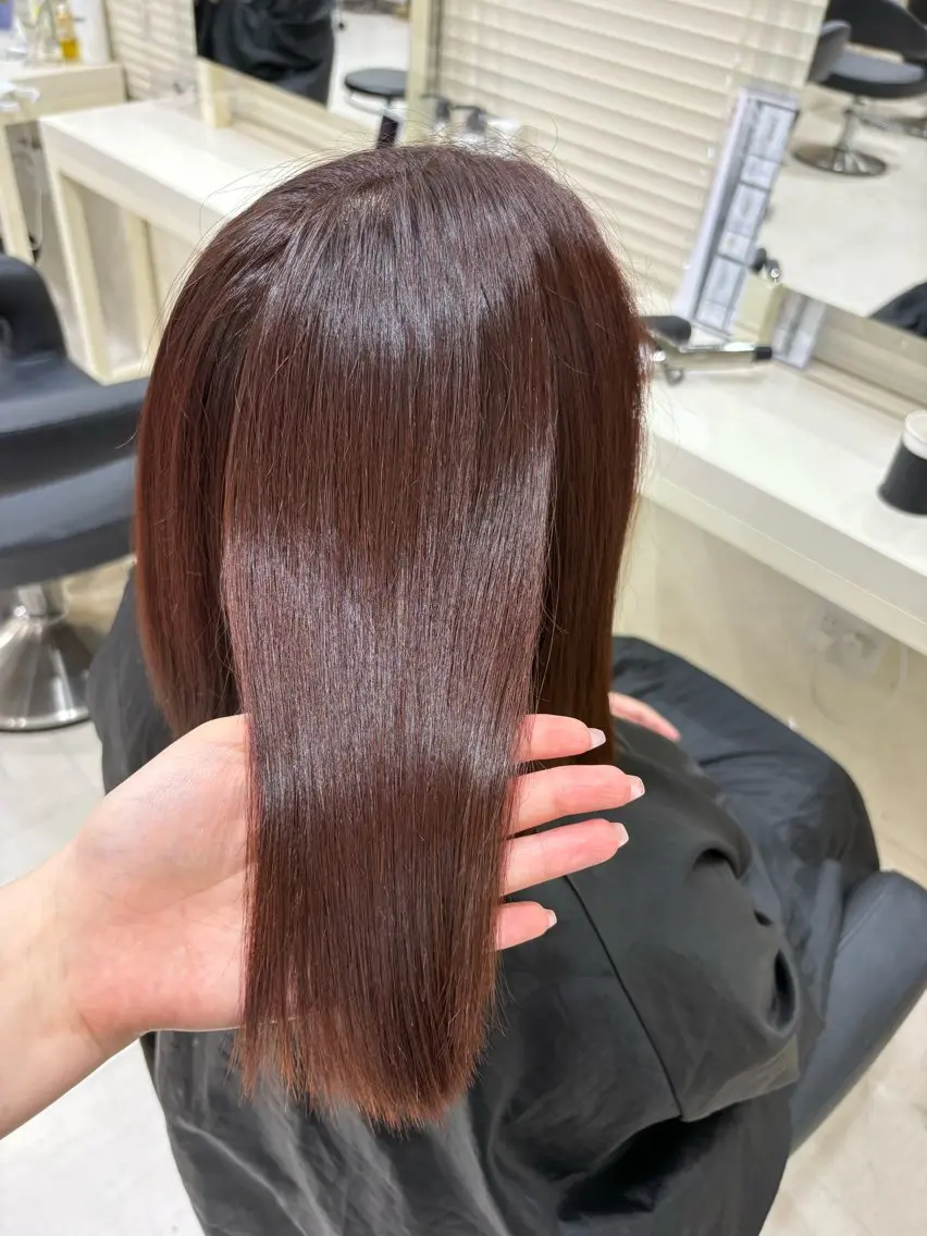 ミディアム カラー ヘアカラー トリートメント 💕мei 透明感カラー💕のヘアスタイル