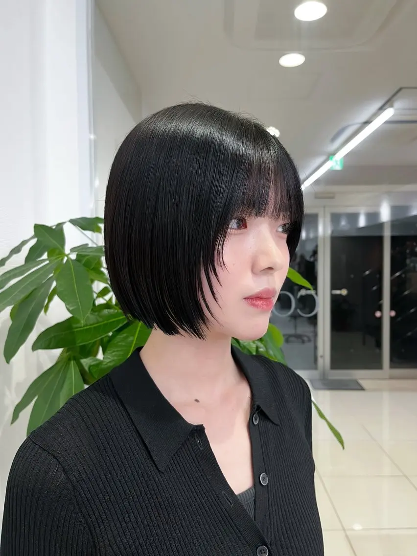 ショート ボブ 顔まわりレイヤー レイヤーカット レイヤー/韓国ヘア yunaのヘアスタイル