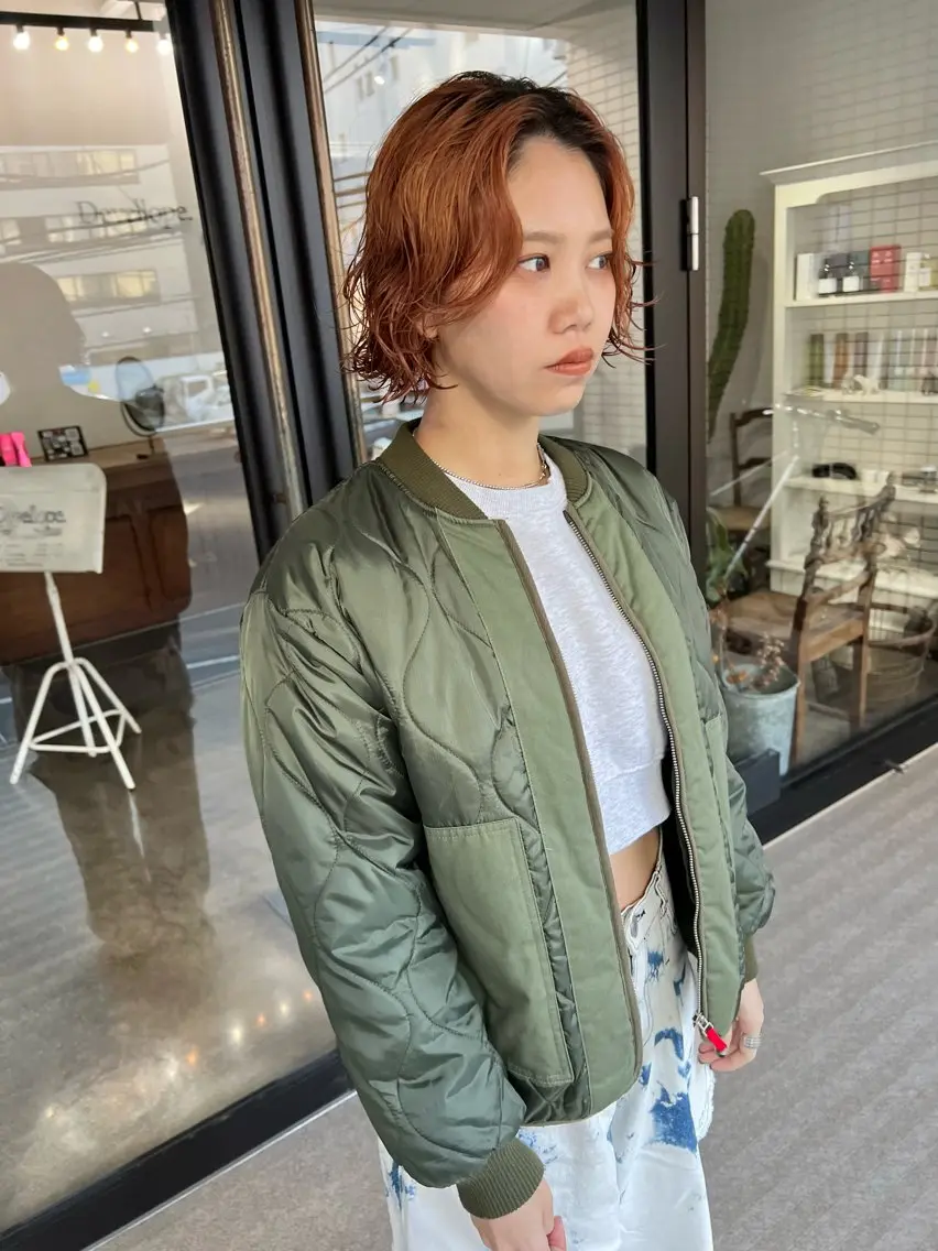 ショート パーマ ボブ 千葉 郁也のヘアスタイル
