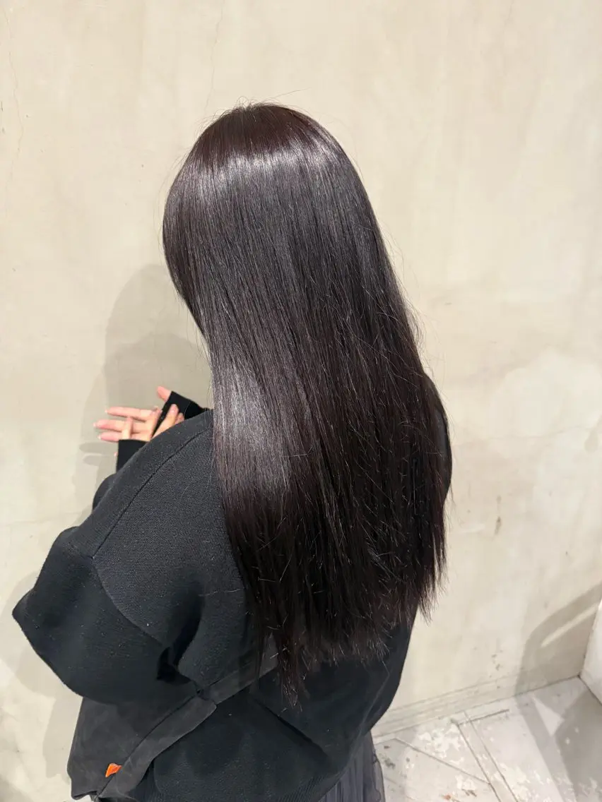 ロング ヘアカラー グレージュ🩶 /赤み消し❤️/ヤマのヘアスタイル